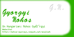 gyorgyi mohos business card